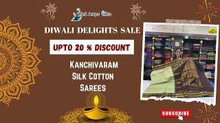 Kanchivaram Silk Cotton Sarees  Diwali Delight Sale 🎉 [upl. by Mcgill248]