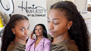 I TRIED DJ ZINHLES NEW WIG LINE AND 😳🇿🇦  HAIR MAJESTY BY DJ ZINHLE REVIEW  UNBOXING [upl. by Hama]