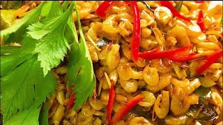 កំពិសឆា Freshwater Tiny Shrimp Recipe Shrimp SenehDailyLife [upl. by Kajdan]