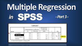 Multiple Regression in SPSS  R Square PValue ANOVA F Beta Part 3 of 3 [upl. by Arotahs]