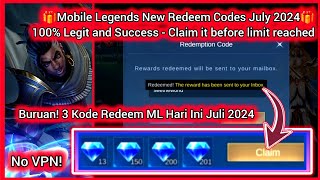 Mobile Legends Redeem Codes July 26 2024  MLBB diamond redeem codes today get this Dias code x3 💎💎 [upl. by Gabe]