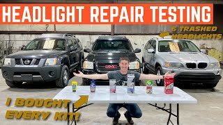 I Bought EVERY Headlight Restoration Kit At OReillys And Tested Them [upl. by Ainek]