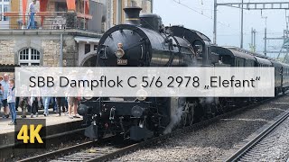 Die grösste Dampflok der Schweiz SBB C 56 2978  „Elefant“ [upl. by Radu]