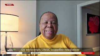 IsraelHamas War  SA welcomes UNSC ceasefire resolution Pandor [upl. by Atiroc852]