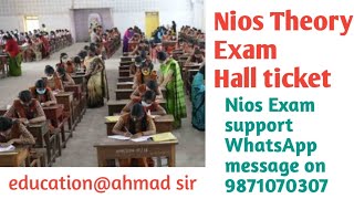 nios October 2024 Exam hall ticketnios theory exam hall ticketnios Theory hall ticket [upl. by Addison]