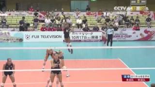 FIVB World Cup 2015 Foluke Akinradewo Highlights [upl. by Sherri409]