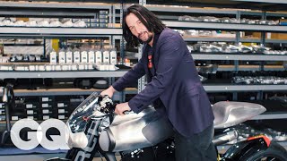 Keanu Reeves Shows Off His Most Prized Motorcycles  Collected  GQ [upl. by Yrac]