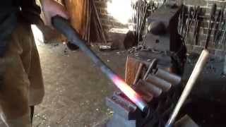 Forge welding a gun barrel part 2 [upl. by Bondie]