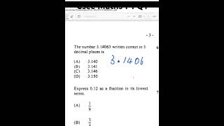 Csec Maths Paper 1 Multiple choice maths csecmaths cxcmaths education science jamaica [upl. by Depoliti]