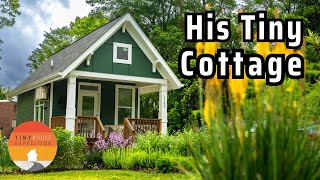 His sweet Tiny Cottage Lowcost living in 250 Sqft Tiny House [upl. by Mufinella]