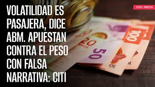 Volatilidad es pasajera dice ABM Apuestan contra el peso con falsa narrativa Citi [upl. by Adiol]