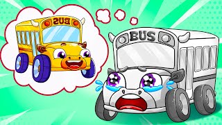 Funny School Bus Lost The Color ❓ 🚌 Oh No Where Is My Color by SingAlong with Lamba Lamby [upl. by Aitnic]