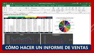 INFORME DE VENTAS  para emprendedores Cómo Hacer un INFORME DE VENTAS sencillo en excel [upl. by Genny]