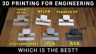 3D printing engineering parts PLA vs ASA vs PC vs PP vs nylon vs tough resin [upl. by Taka]