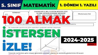 5 Sınıf Matematik 1 Dönem 1 Yazılı 2024 2025 [upl. by Donall]