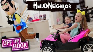 Pranking Hello Neighbor in Real Life Off the Hook Toy Scavenger Hunt [upl. by Keiryt]