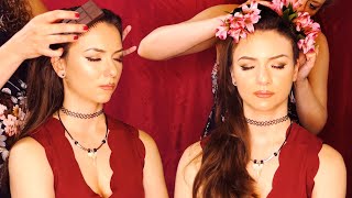 ASMR 😍 Corrina Rachel Braids Jessicas Hair Fresh Flowers Hair Play amp Brushing Soft Whispers ⚡ [upl. by Ttimme]