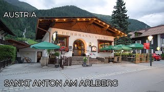 SANKT ANTON AM ARLBERG 🇦🇹 A Beautiful Evening walk Tirol Austria 8K [upl. by Shakti]