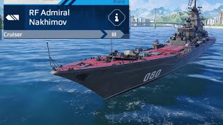 modern warships gameplaynew ship collect from Daily rewards 😱💯RF Admiral Nakhimov☺️👍 [upl. by Tandie909]