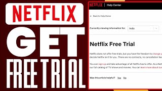 How To Get Netflix Free Trial In 2024 Full Guide [upl. by Kacy]