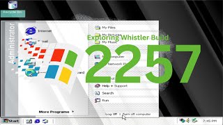 Exploring Windows Whistler Build 2257 [upl. by Tnias750]