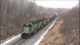 BNSF SD402s and Prime 920 horns on the Staples Sub [upl. by Evander]