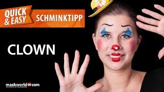 Schminktipps schnell amp einfach Clown von maskworldcom [upl. by Rramel]