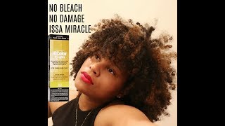 HOW TO LIFT DARK HAIR USING LOREAL HICOLOR BLONDE  DIY MIRACLE NO BLEACH LANAYLOVEE [upl. by Herrle]