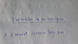 Conversion Of Metre Into Kilometre  How To Convert Metre Into Kilometre  m Into Km [upl. by Asssilem324]