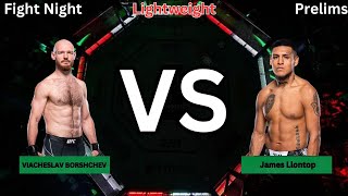 UFC Fight Night VIACHESLAV BORSHCHEV VS James Llontop  Prelims  Lightweight [upl. by Anaik]