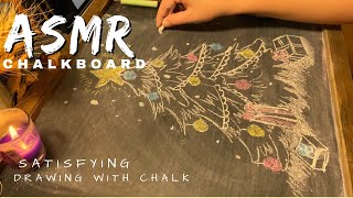 ASMR chalkboarddrawer with chalk on blackboardrelax and enjoy it chalk sound [upl. by Sulokcin629]