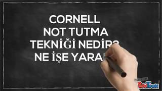 CORNELL NOT TUTMA TEKNİĞİ [upl. by Ishii976]