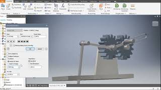 Mecanismo Engranajes Autodesk Inventor 2019 [upl. by Idmann]