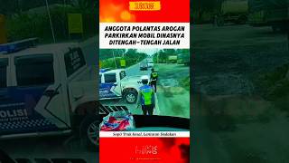 SOPIR TRUK DIBUAT KESAL DENGAN ULAH OKNUM POLANTAS polisi polri polisiindonesia beritaterkini [upl. by Tobye]