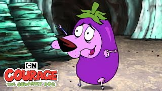 Courage Leads the Evil Eggplants 🍆  Courage the Cowardly Dog  Cartoon Network [upl. by Linnet]