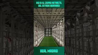 Así es el césped retráctil del estadio del Real Madrid l futbol historia shorts realmadrid [upl. by Nahsaj399]