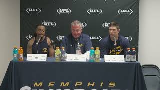 2024 UFL Week 2  Memphis Showboats Postgame Press Conference April 6 2024 [upl. by Arikahc]