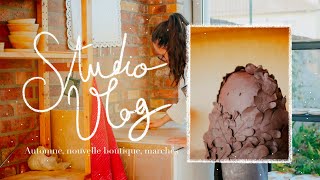 Studio Vlog  céramique rentrée préparation de marchés nouvelle boutique 🍂 [upl. by Ahsats]