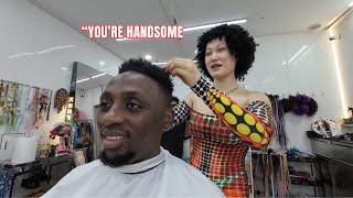 Is This Cute Chinese Girl Barber try to win my heart She Gave Me New Haircut Experience 😱 [upl. by Suravart]