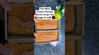 Banana bread Recipe no eggs no dairy milk vegan veganfriendly cake baking [upl. by Llevra]