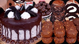 ASMR MALTESERS CHOCOLATE MILK MAGNUM ICE CREAM OREO CAKE NUTELLA DESSERT MUKBANG 먹방咀嚼音 EATING SOUNDS [upl. by Ennoirb]