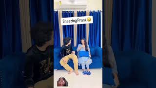 Sneeze 🤧 prank 😮 😮 prank fun couple brothersister [upl. by Harrie]