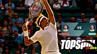 Roger Federer vs Andy Murray  Top Spin 2K25 PS4 Wimbledon Centre Court Full Gameplay [upl. by Yecies]