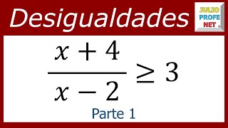 DESIGUALDADES RACIONALES  Ejercicio 1 Parte 1 [upl. by Anoik]