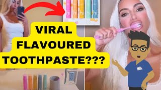 DENTIST REVIEWS VIRAL TIKTOK FLAVOURED TOOTHPASTE [upl. by Nylrac263]