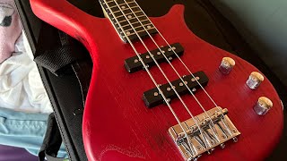 Glarry GW101 36in Kid’s Electric Bass Guitar Red  Unboxing [upl. by Garlaand]