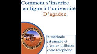 Université dagadez Préinscription à luniversité dAgadez [upl. by Lani]