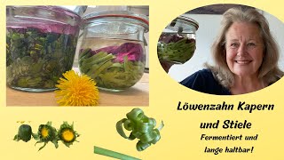 Löwenzahn Knospen und Stiele fermentieren und haltbar machen Ohne Essig und erhitzen [upl. by Anilorac183]