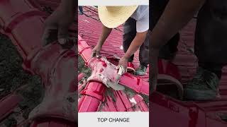 3 way ridge roof tile installation Goodtools smartwork short [upl. by Esdnyl191]