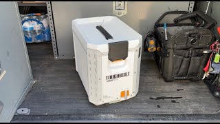 Toughbuilt compact cooler review and ice retention [upl. by Kinelski]